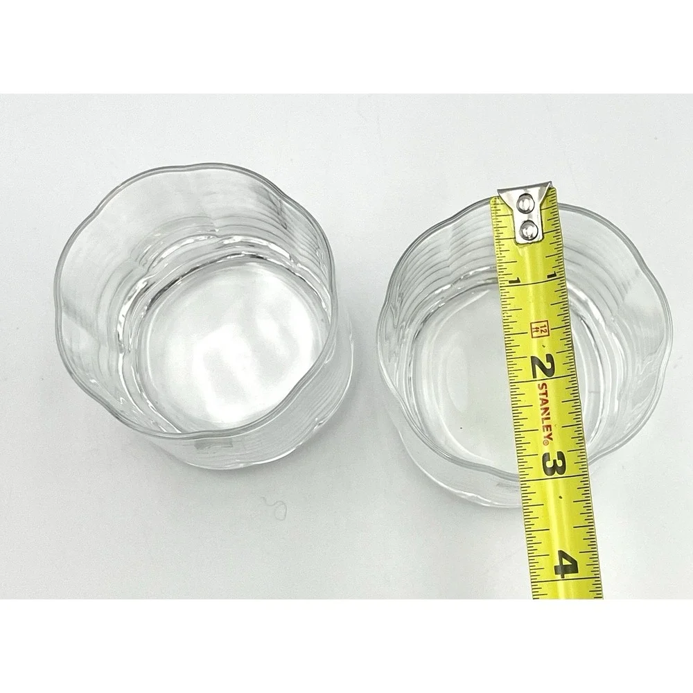 Luigi Bormioli Light & Music Italy Whiskey Glasses Set of‎ 2 Oval Base Tumblers